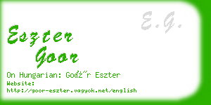 eszter goor business card